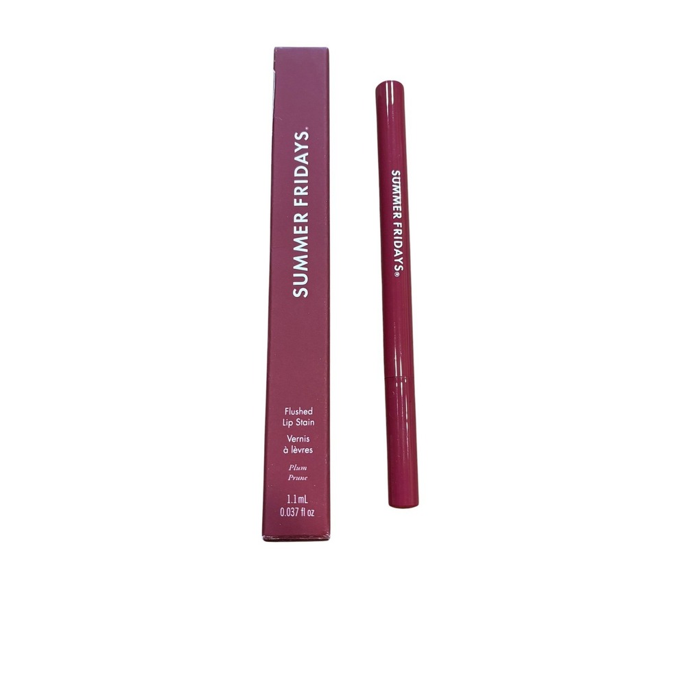 Summer Fridays Flushed Lip Stain Plum New In Box